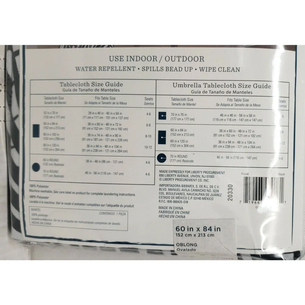 Printed Fabric Tablecloth 60